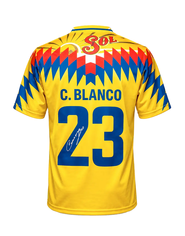 Playera Cuahutémoc Blanco #23 autografiada