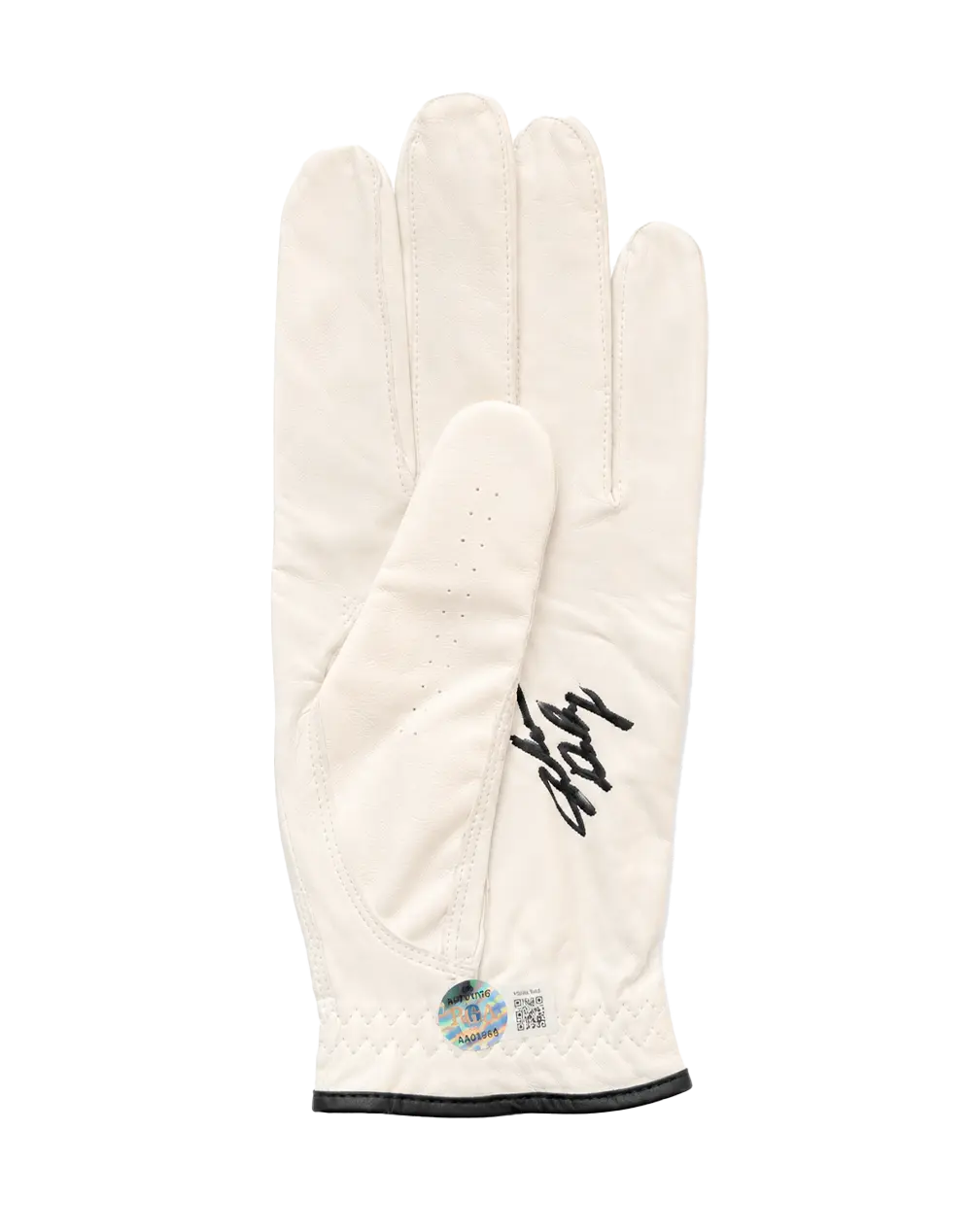 Guante de golf blanco autografiado por John Daly