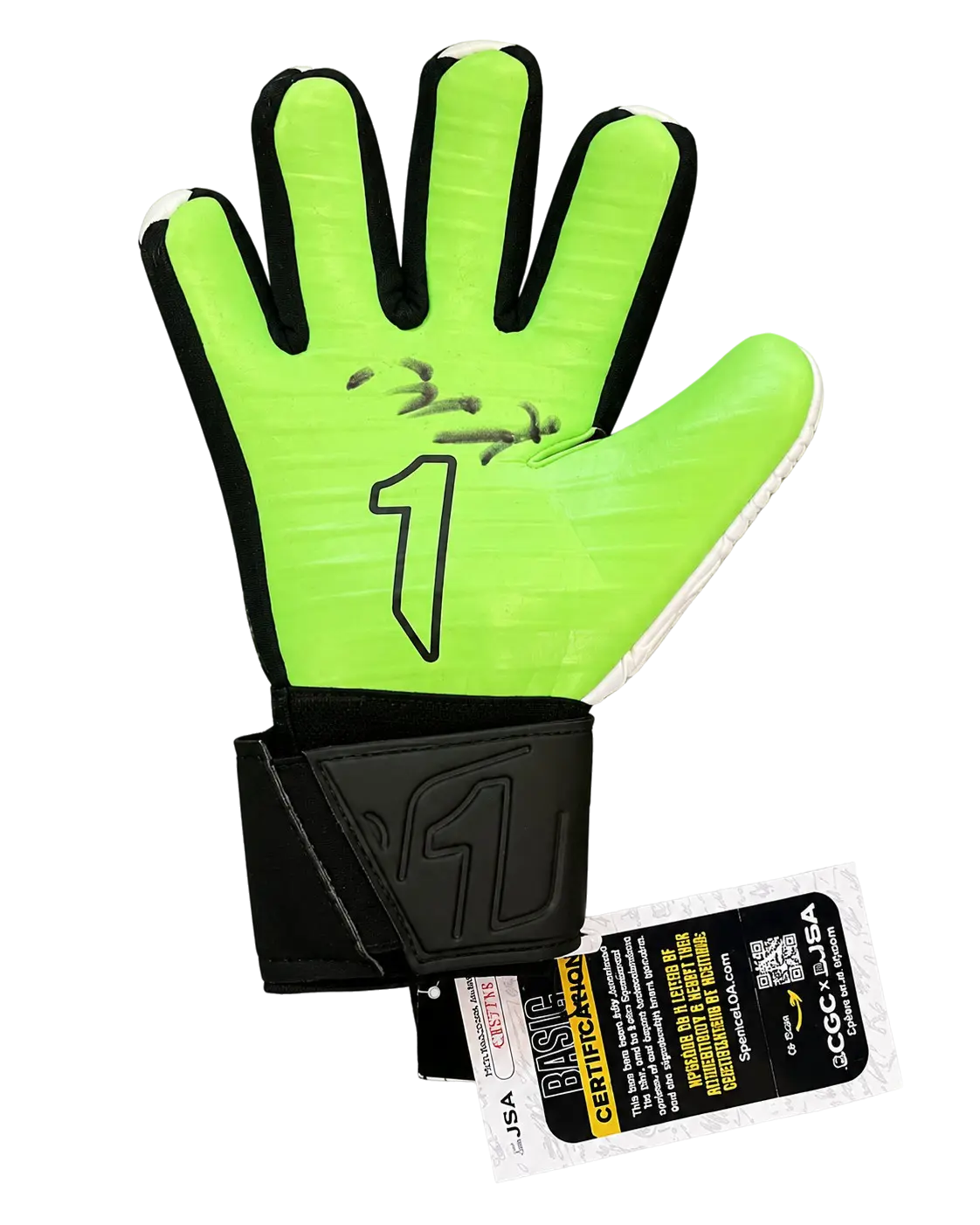 Guante de portero Rinat autografiado por Keylor Navas y certificado por JSA.